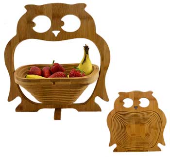 Owl bamboo basket - Click Image to Close