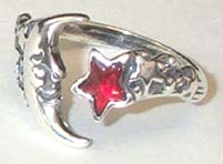 Moon & Star Adjustable ring