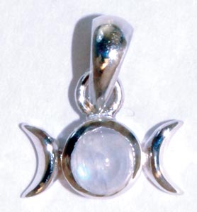 Triple Goddess Rainbow Moonstone