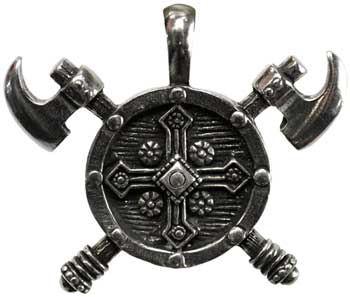 Viking Shield pewter - Click Image to Close