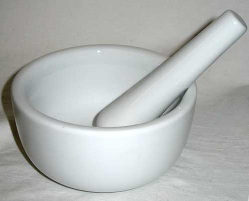 Mortar/Pestle White 4 Large - Click Image to Close