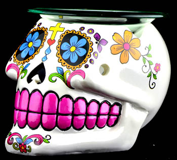 White Day of the Dead Diffuser - Click Image to Close